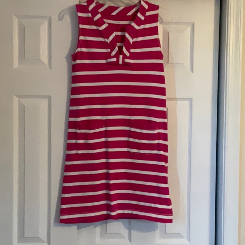Kate Spade sleeveless cotton dress, two front pockets.
